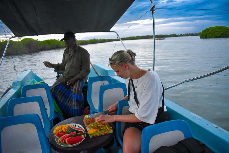 Negombo: Sunset lagoon boat tour with hotel transfers - Monkey Island stop: feeding toque macaques the right way